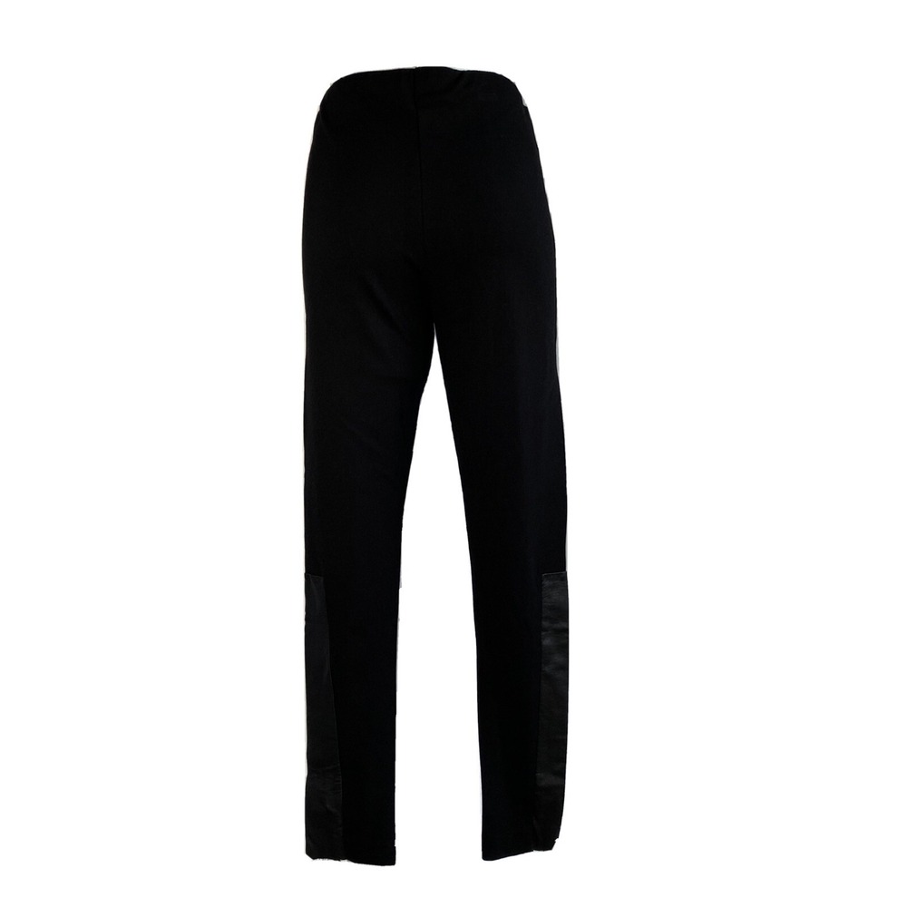 Soft Surroundings Legging SMALL Black Faux Leather Ponte Stretch Ankle Pant Punk